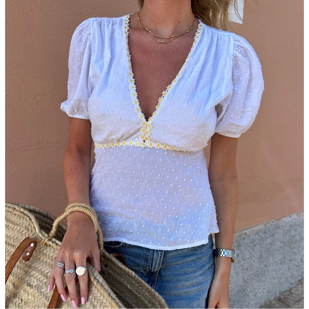 NWOT Design By Si daisy top